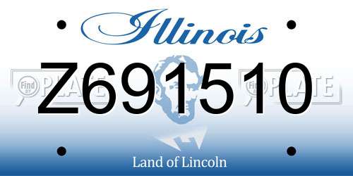 Z691510 Illinois License Plate