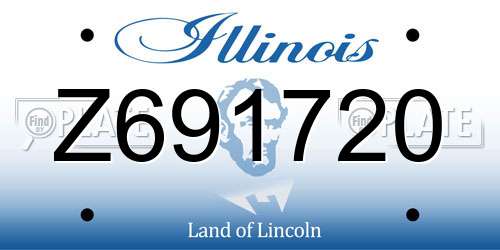 Z691720 Illinois License Plate
