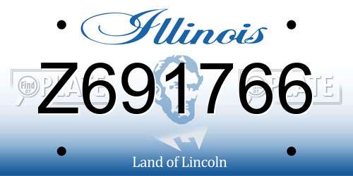 Z691766 Illinois License Plate