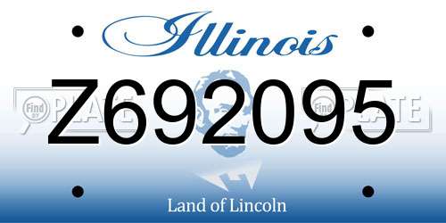 Z692095 Illinois License Plate