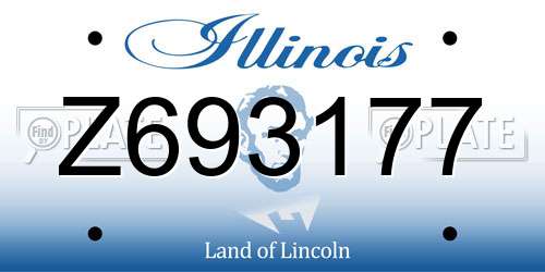 Z693177 Illinois License Plate
