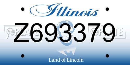 Z693379 Illinois License Plate