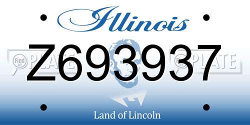Z693937 Illinois License Plate