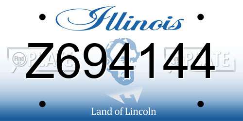 Z694144 Illinois License Plate