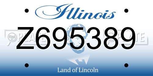 Z695389 Illinois License Plate