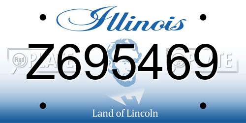 Z695469 Illinois License Plate