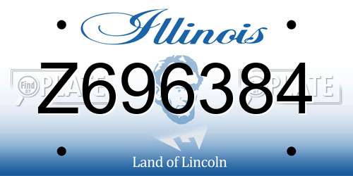 Z696384 Illinois License Plate