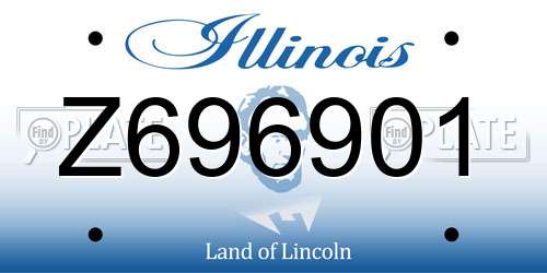 Z696901 Illinois License Plate