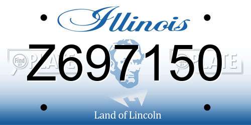 Z697150 Illinois License Plate