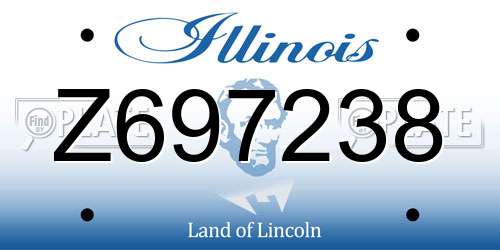 Z697238 Illinois License Plate