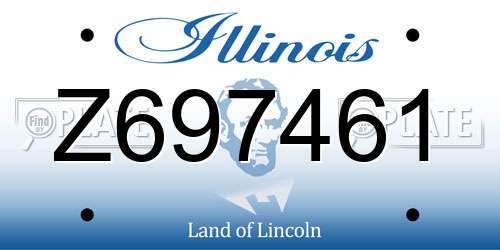Z697461 Illinois License Plate