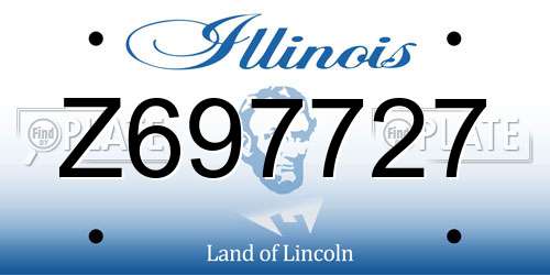 Z697727 Illinois License Plate