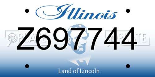 Z697744 Illinois License Plate