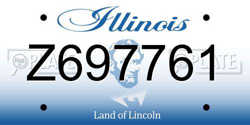 Z697761 Illinois License Plate