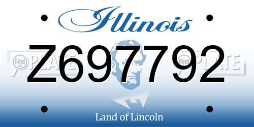 Z697792 Illinois License Plate