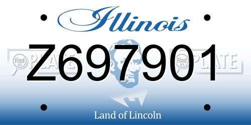 Z697901 Illinois License Plate