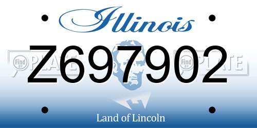 Z697902 Illinois License Plate