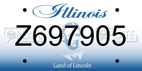 Z697905 Illinois License Plate