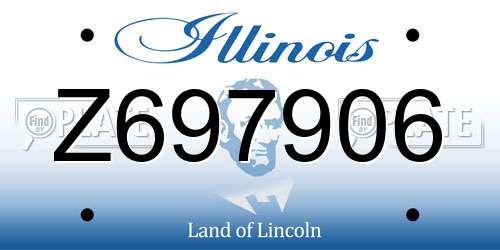 Z697906 Illinois License Plate
