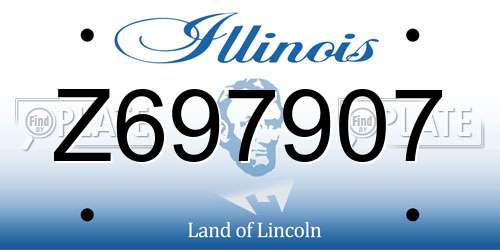Z697907 Illinois License Plate