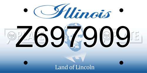 Z697909 Illinois License Plate