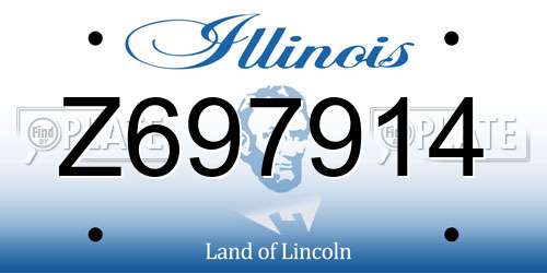 Z697914 Illinois License Plate