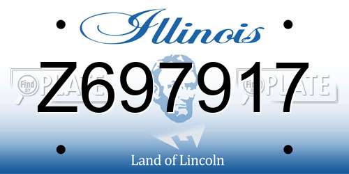 Z697917 Illinois License Plate