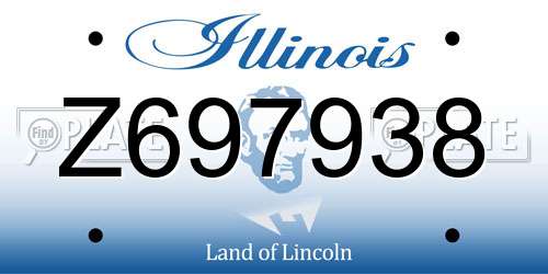 Z697938 Illinois License Plate