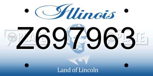 Z697963 Illinois License Plate