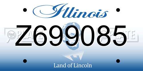 Z699085 Illinois License Plate