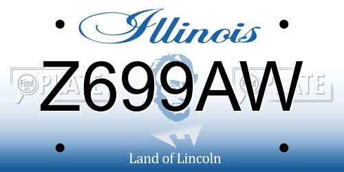 Z699AW Illinois License Plate