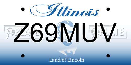 Z69MUV Illinois License Plate