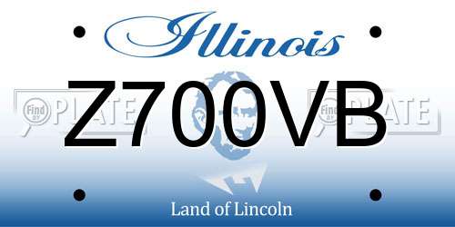 Z700VB Illinois License Plate