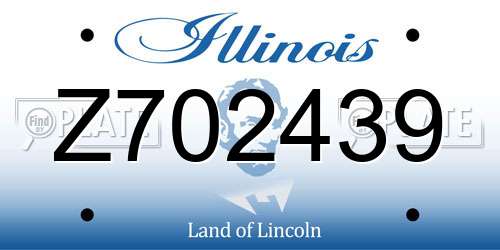 Z702439 Illinois License Plate
