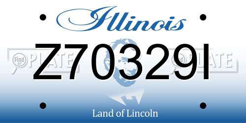 Z70329I Illinois License Plate