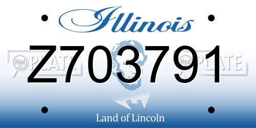 Z703791 Illinois License Plate