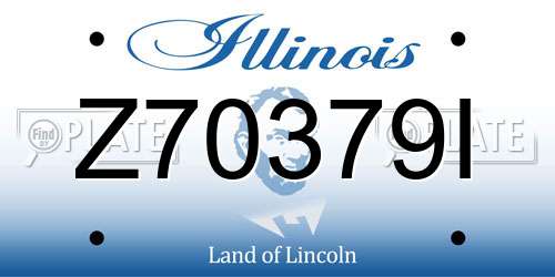 Z70379I Illinois License Plate
