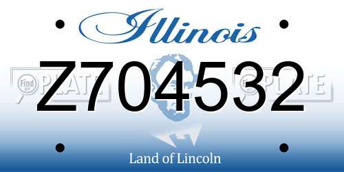 Z704532 Illinois License Plate