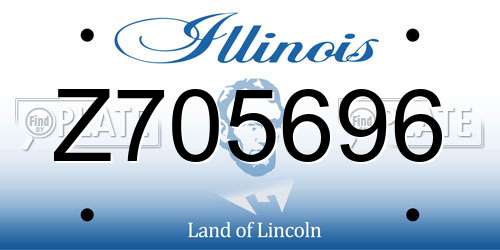 Z705696 Illinois License Plate