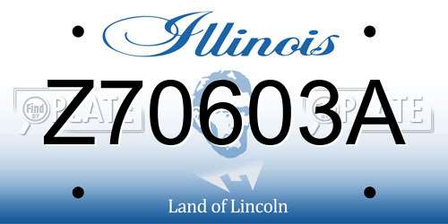 Z70603A Illinois License Plate