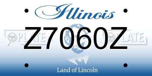 Z7060Z Illinois License Plate