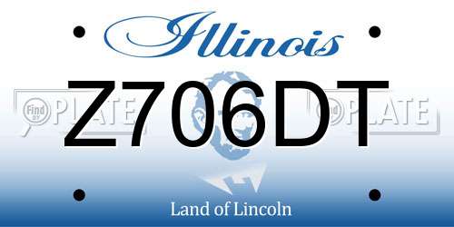 Z706DT Illinois License Plate