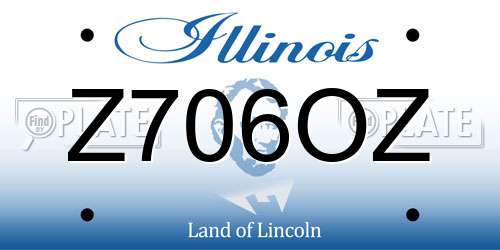 Z706OZ Illinois License Plate