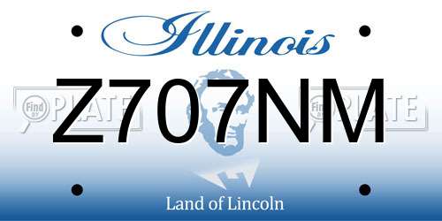 Z707NM Illinois License Plate