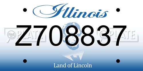Z708837 Illinois License Plate