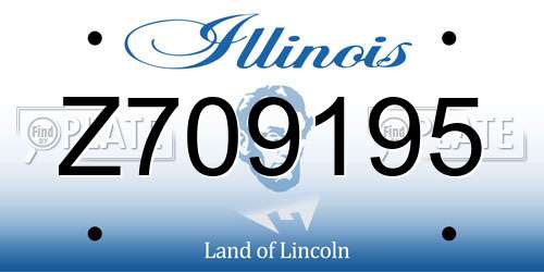 Z709195 Illinois License Plate