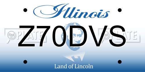 Z70DVS Illinois License Plate