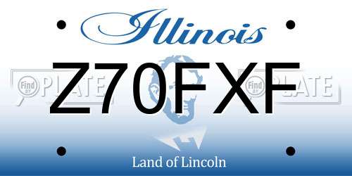 Z70FXF Illinois License Plate