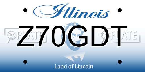 Z70GDT Illinois License Plate