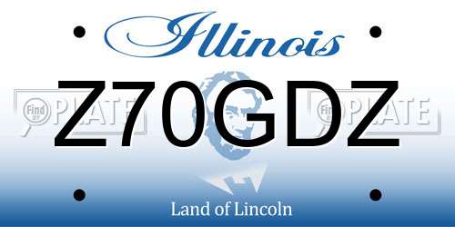 Z70GDZ Illinois License Plate